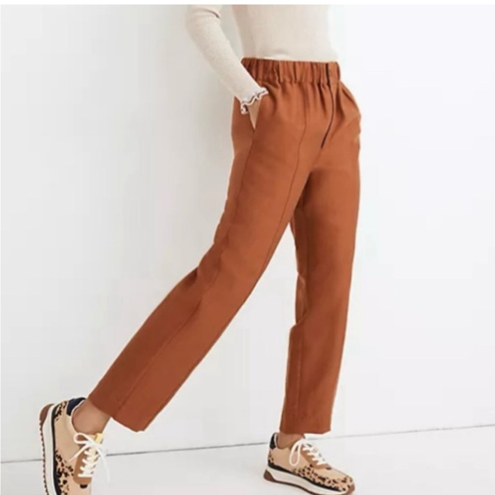 Madewell Tapered Huston Pull-On Crop Pants High Rise Size Medium